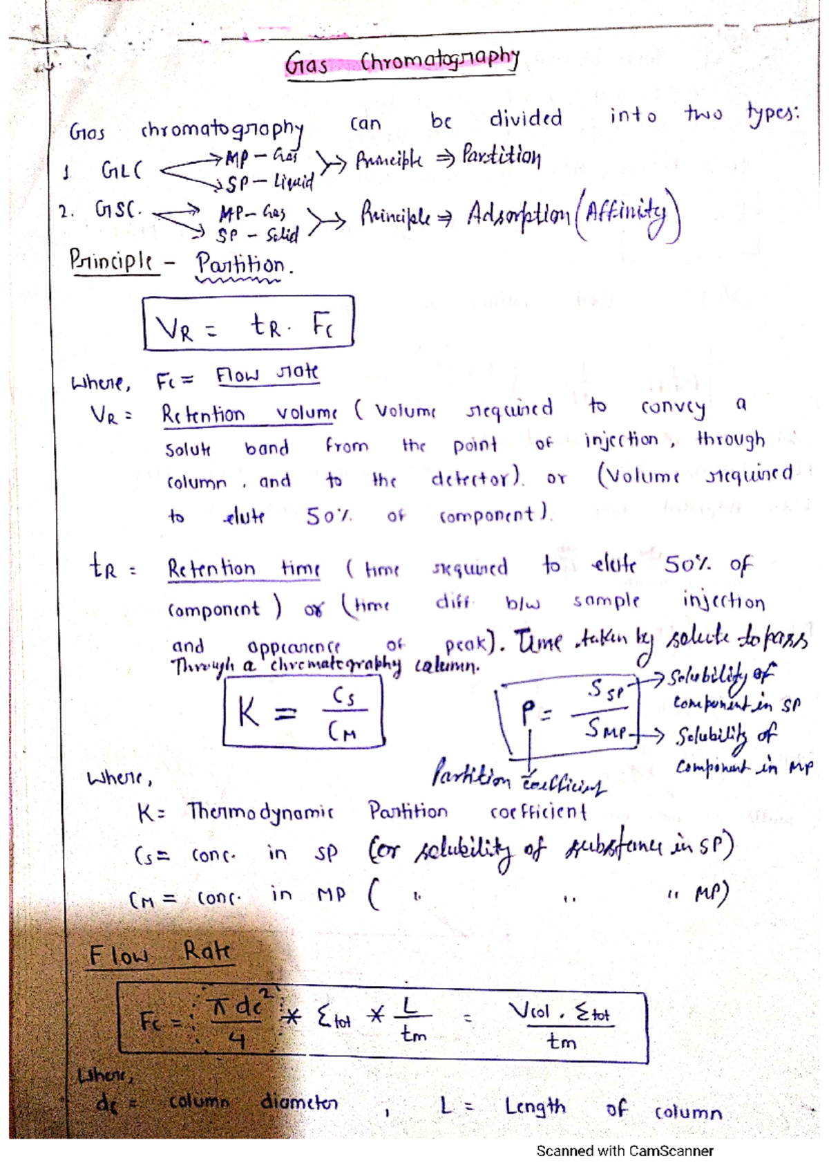 Gas Chromatography (GLC) Study Notes: Principles & Applications - Studocu