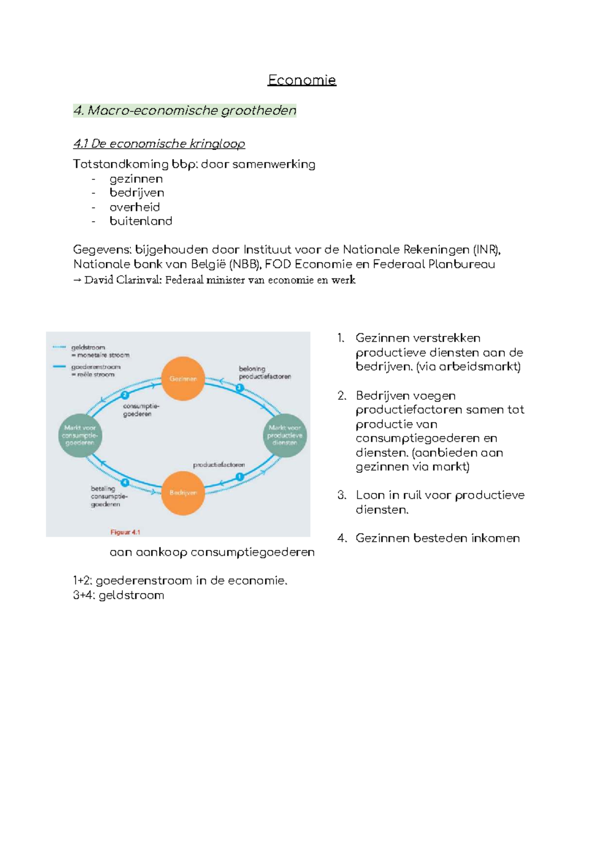 Economie 4: De Economische Kringloop en BBP Analyse - Studocu