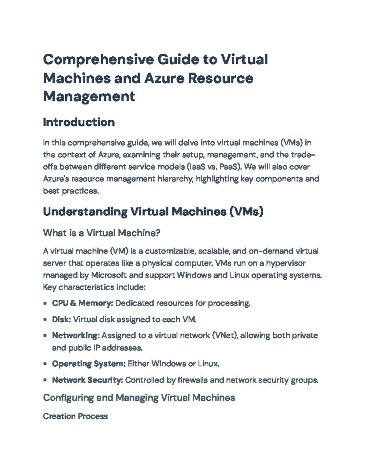 Comprehensive Guide to Azure VMs & Resource Management (Course Code ...