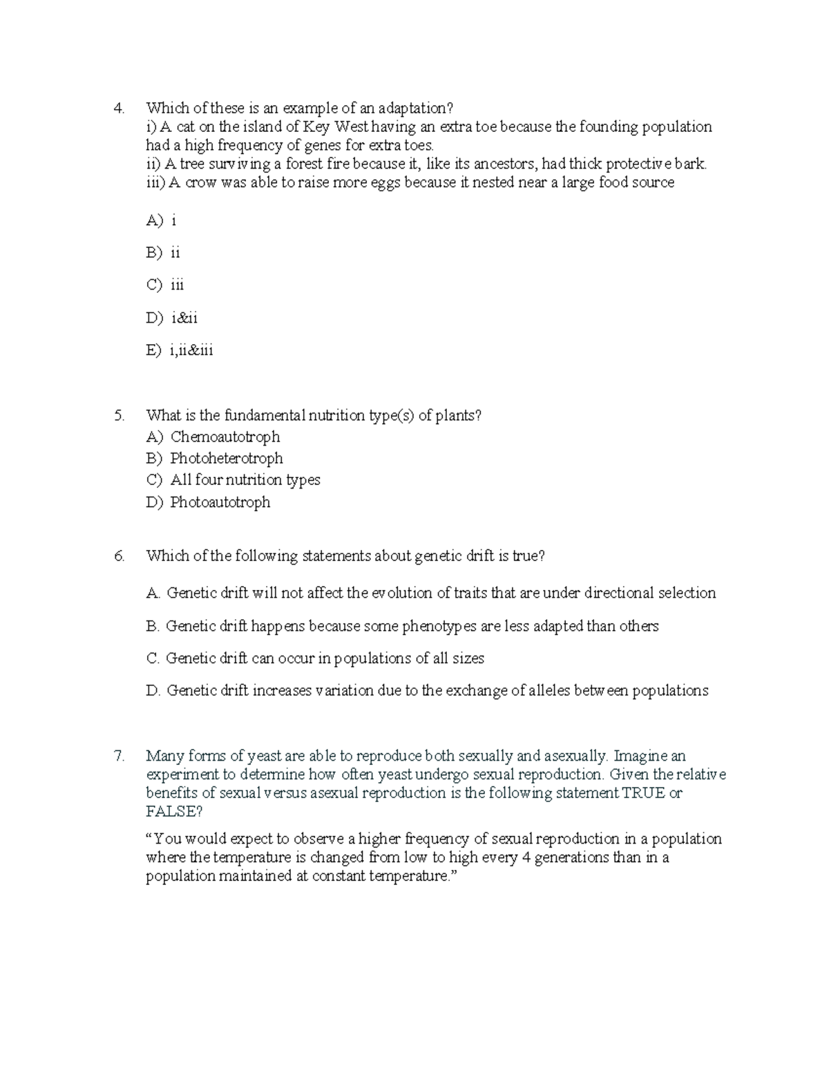 BIOL226 Fall 2025 Midterm Study Guide: Adaptations & Genetics - Studocu