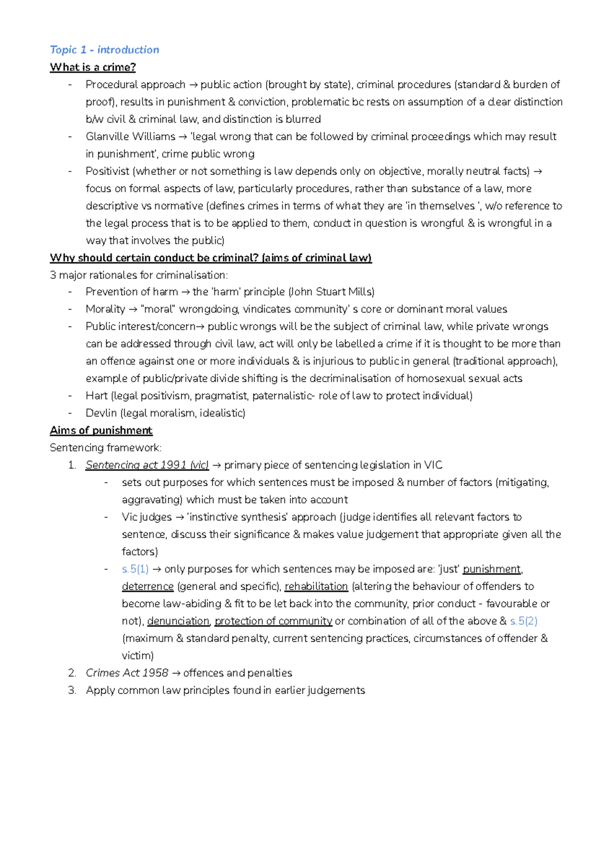 Criminal Law Exam Notes: Key Concepts & Defences (CLAW 101) - Studocu