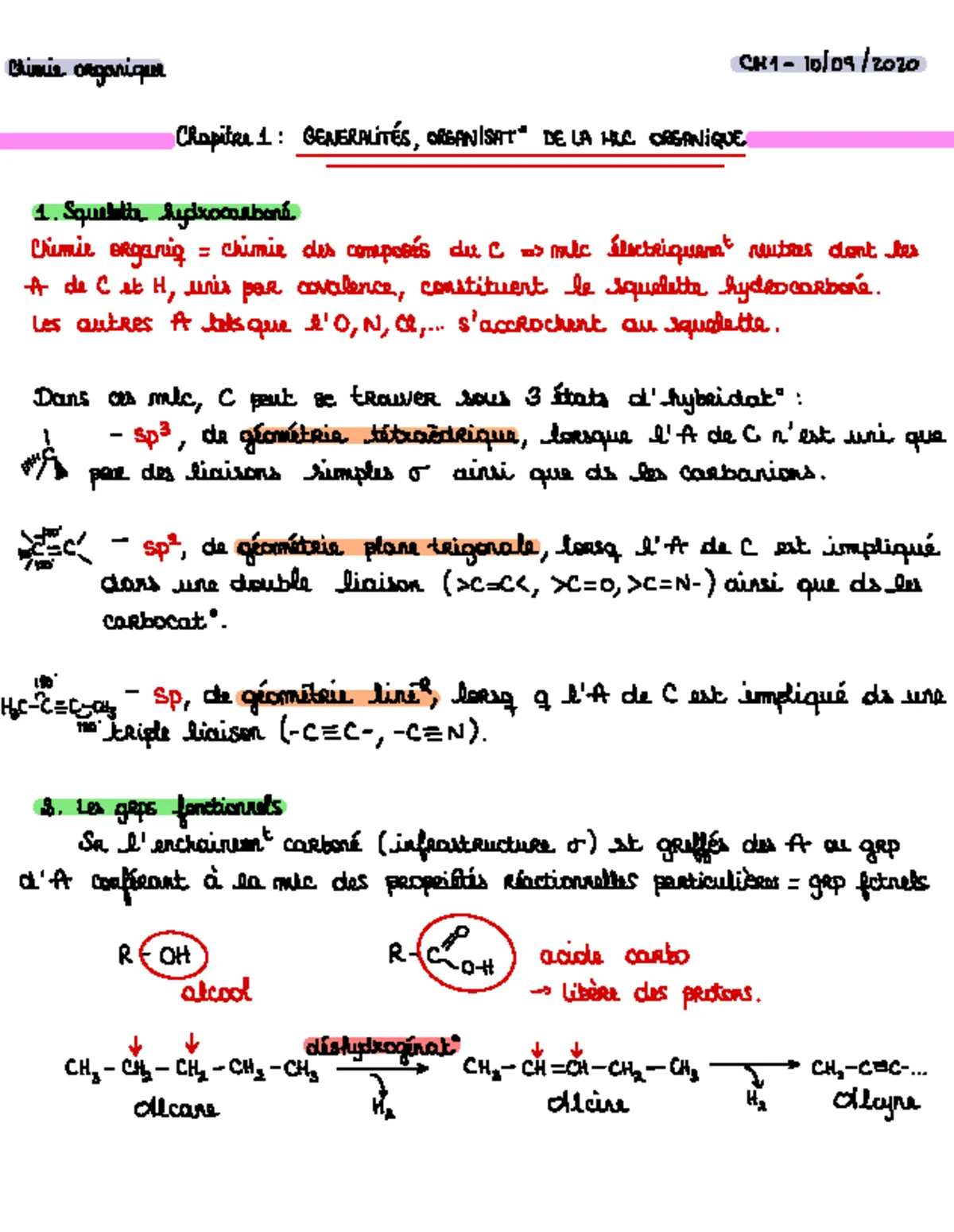CC2-A AO 2024-25: Correction Exercice Analyse Organique et RMN - Studocu