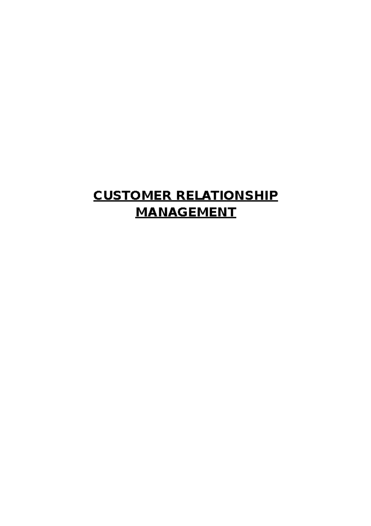 CRM Strategies and Analysis - Writing 2 Notes for Students - Studocu
