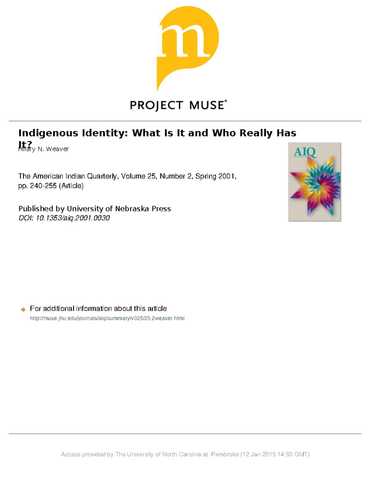 Indigenous Identity in Focus: Self-Identification & Community Roles ...