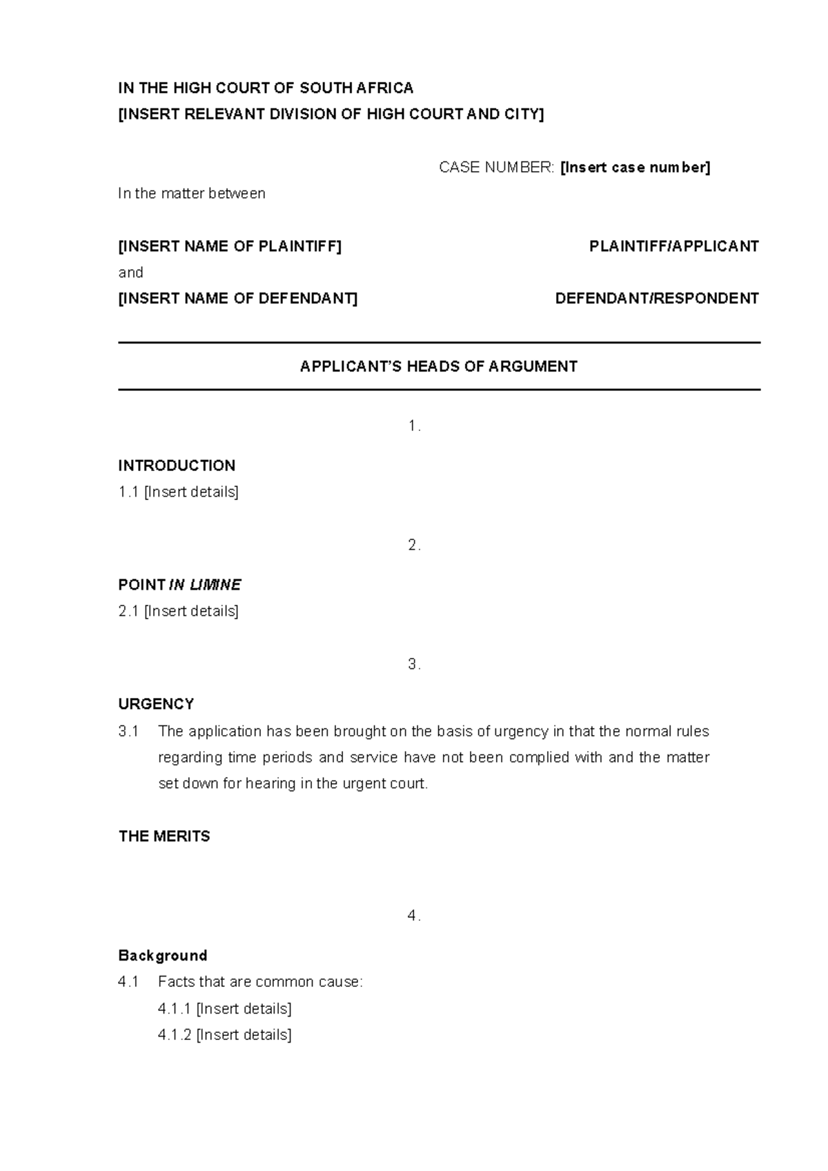 high-court-applicant-s-heads-of-argument-case-number-insert-case