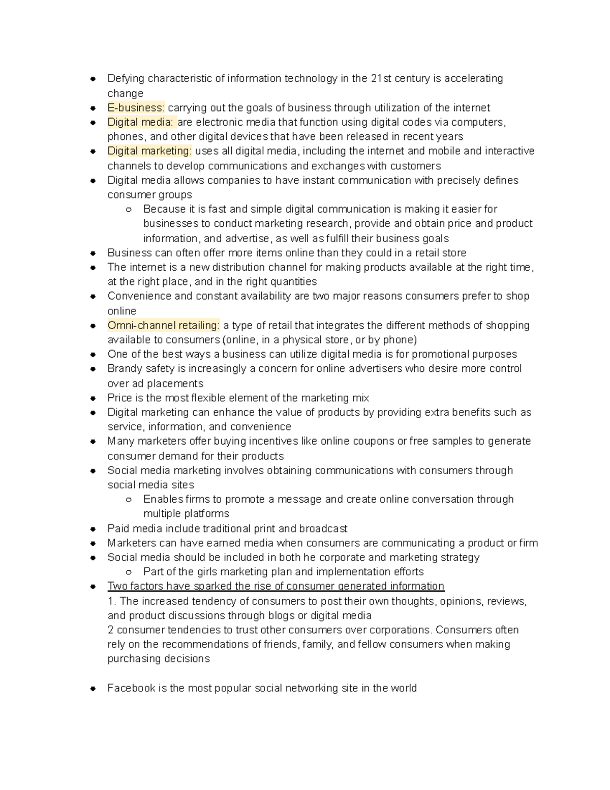 Chapter 13 digital marketing and social media - Defying characteristic ...