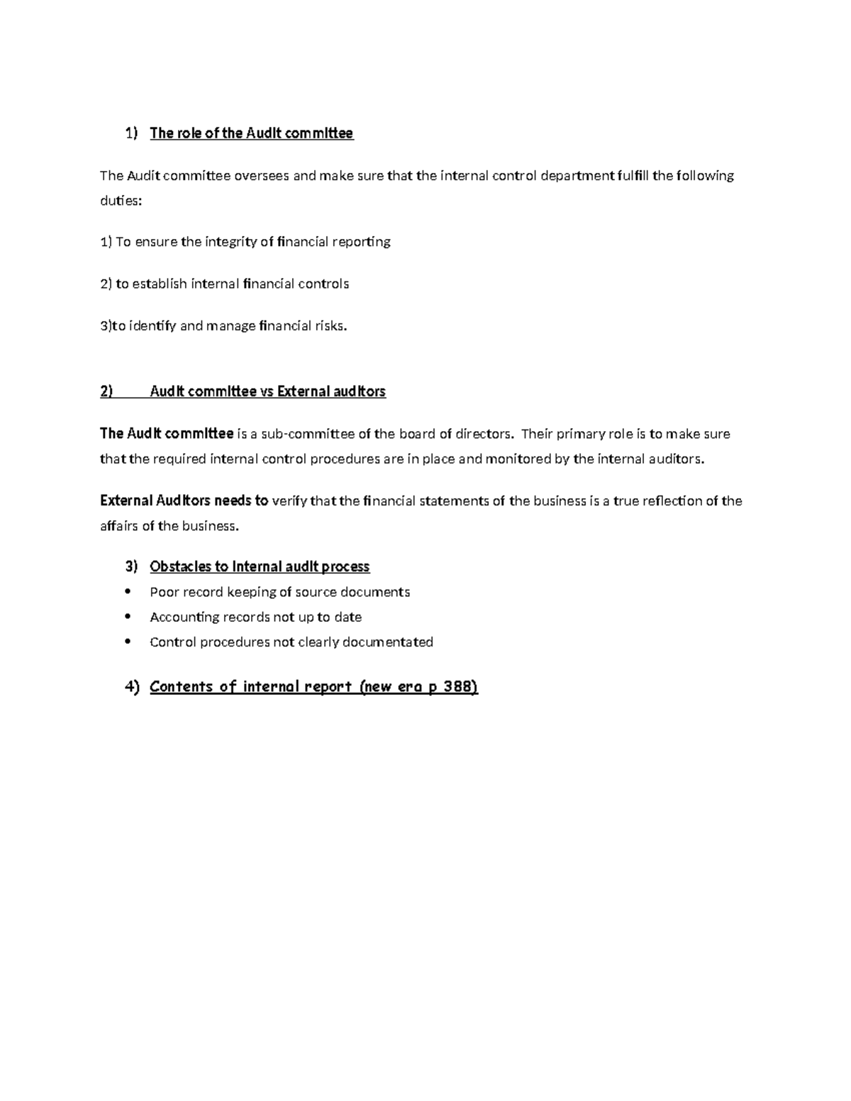 Internal Control - Accounting Notes: Audit Committee Insights and ...