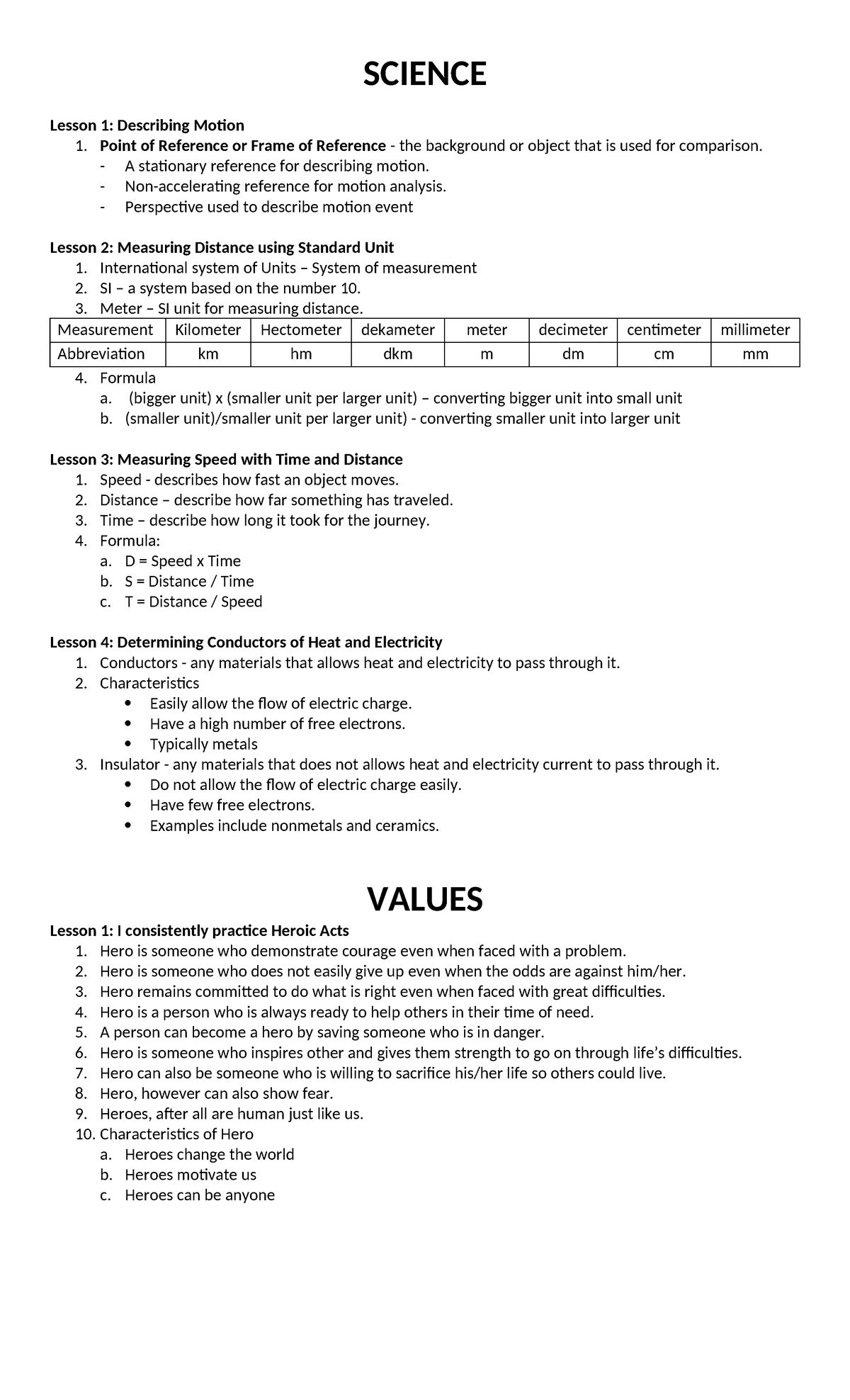 Grade-5- Reviewer - ….. - SCIENCE Lesson 1: Describing Motion 1. Point ...