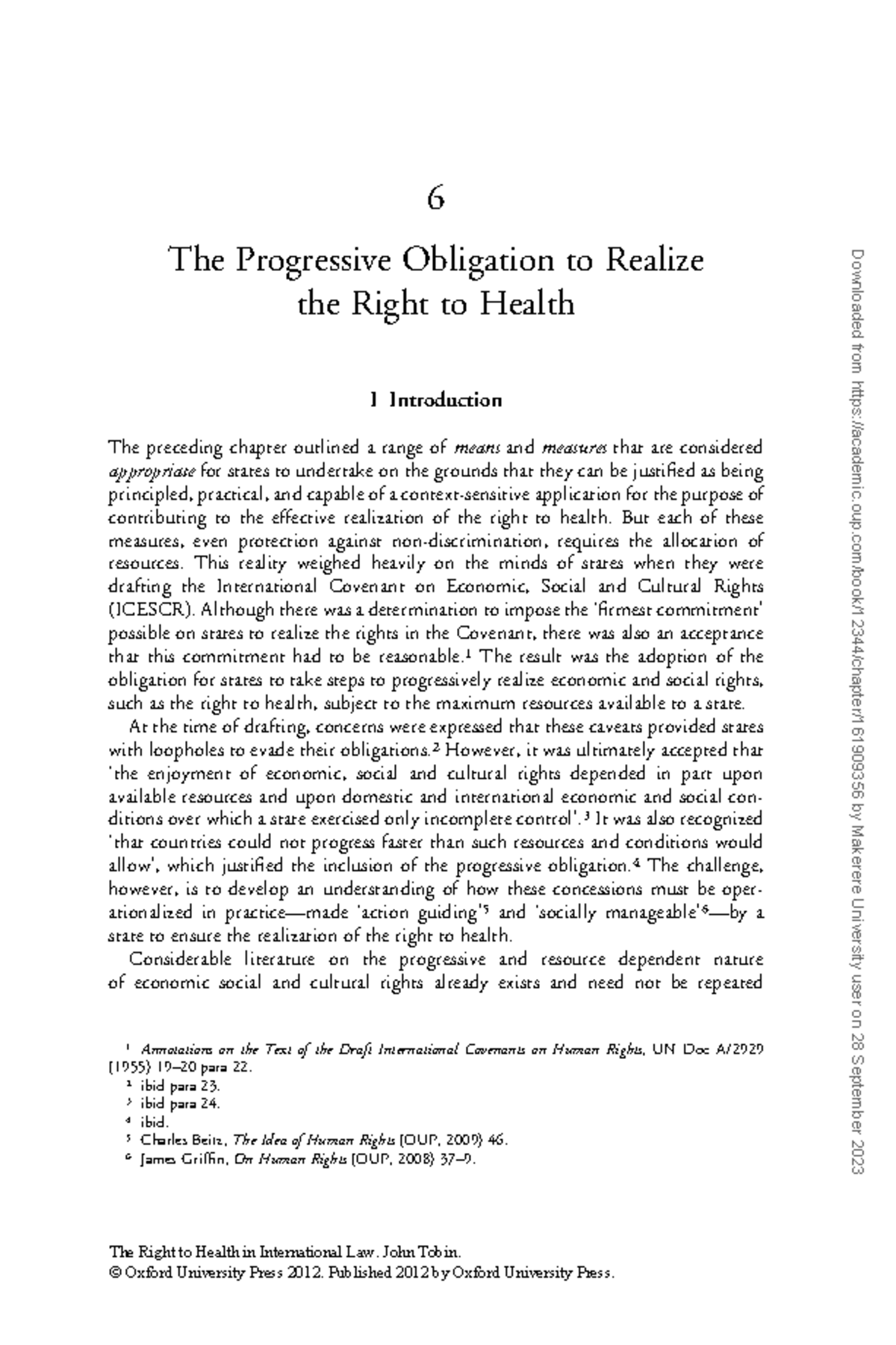 Progressive Realization of Health Rights: An International Law ...
