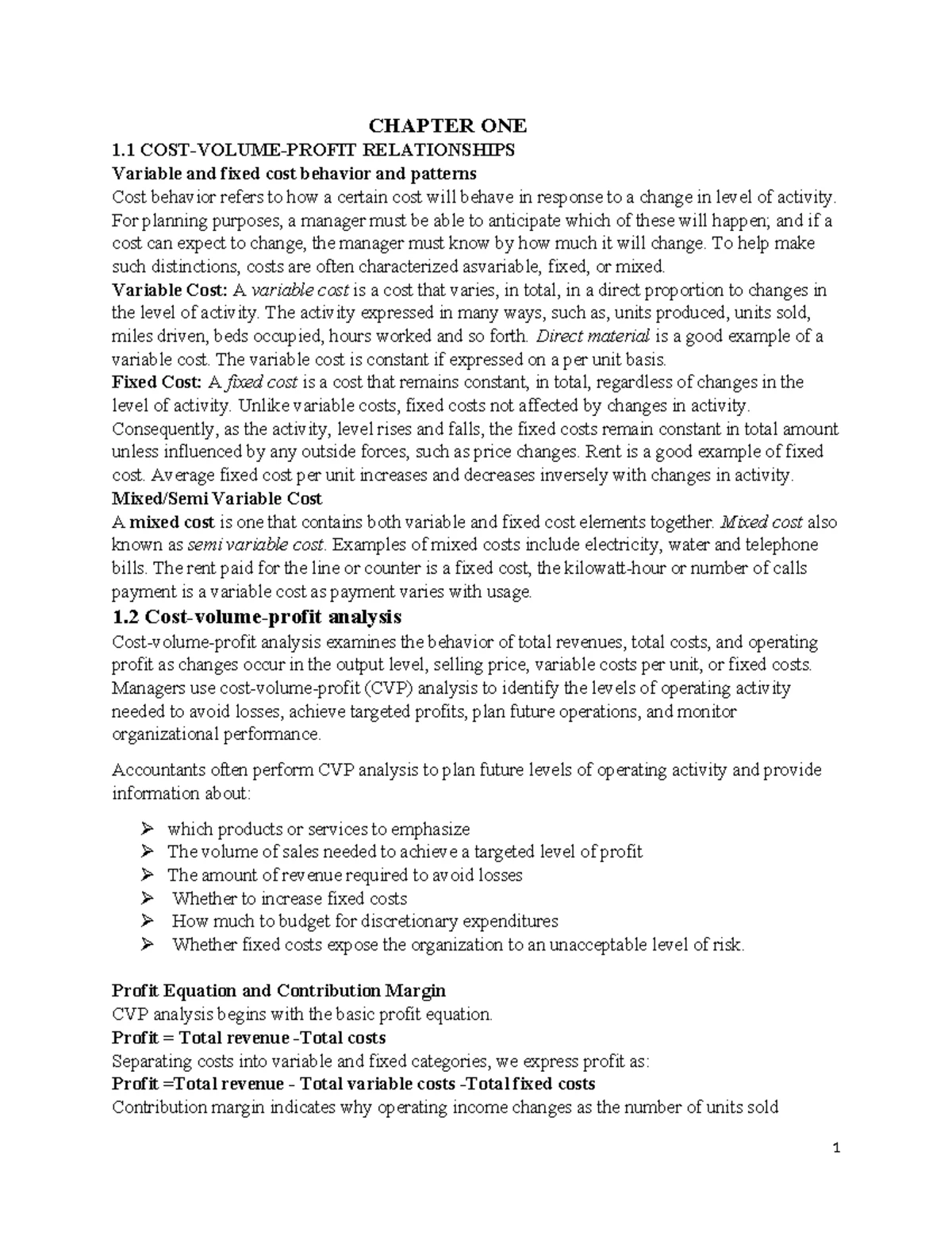 Cost Concepts and Classifications in Management Accounting (ACCT 101 ...