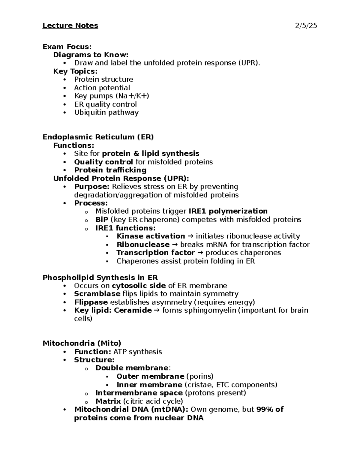 Lecture Notes: Cell Structure & Membrane Transport (BIO 101) - Lecture ...