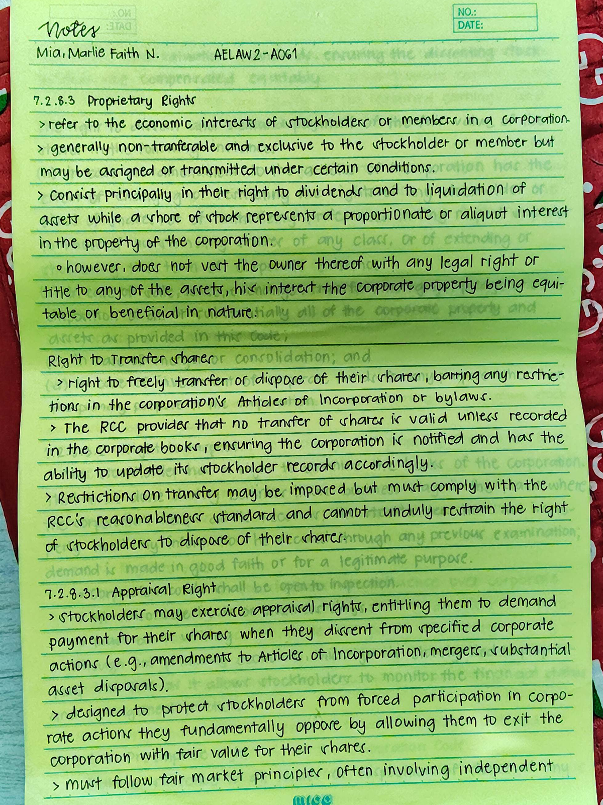 STAO 7.2.8.3 Proprietary Rights and Stockholder Interests Notes - Studocu