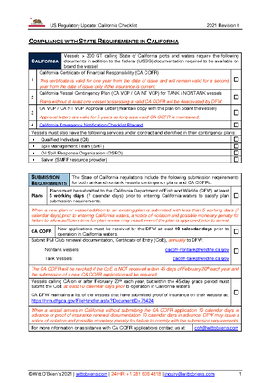 2021 VGP Checklist Rev 0 - COMPLIANCE WITH EPA VESSEL GENERAL PERMIT ...