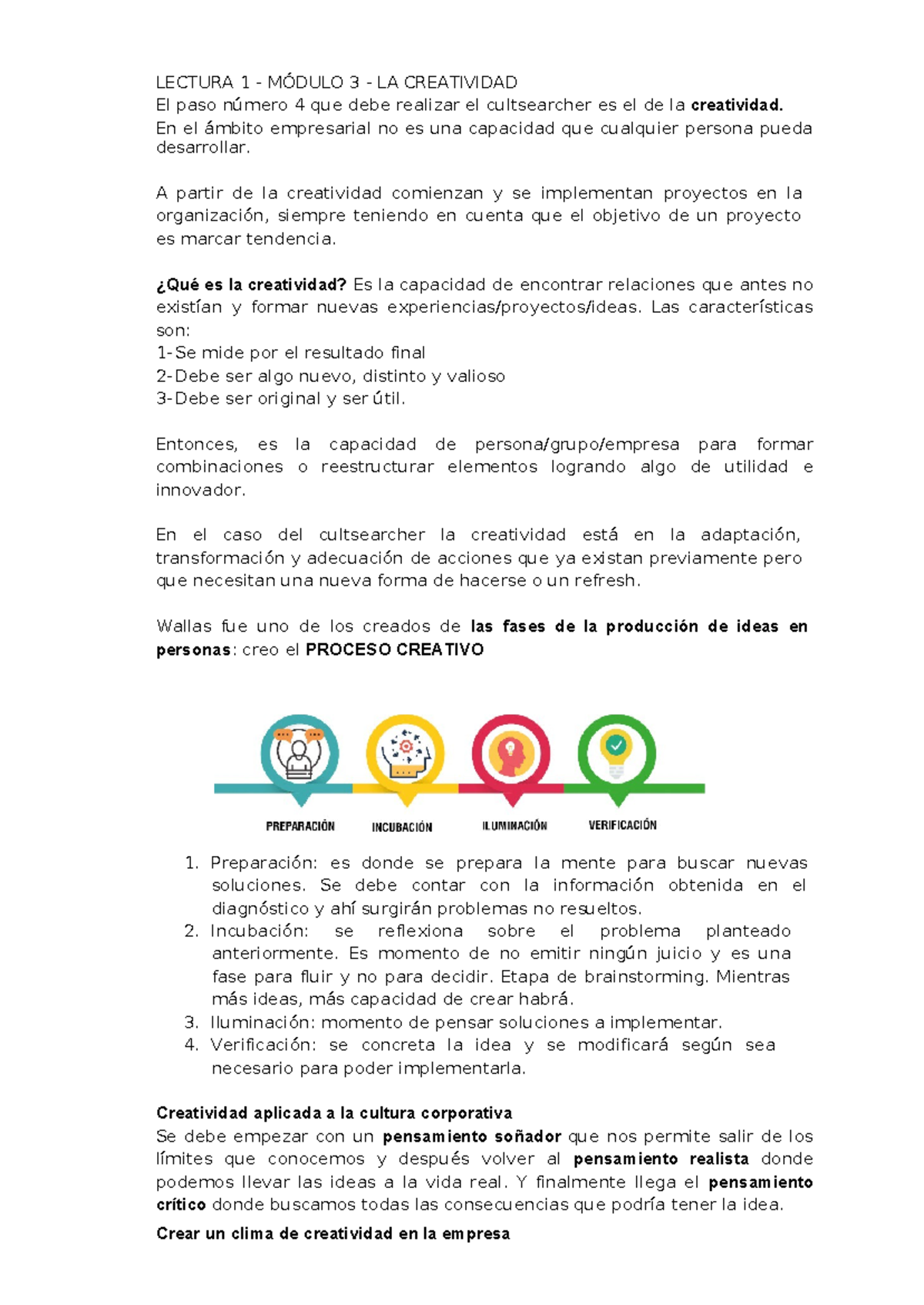 M3 y M4: Resumen de Creatividad y Marketing Interno - Studocu