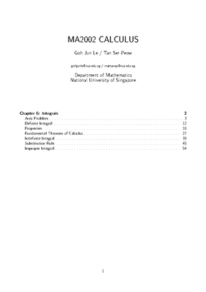MA2002: First-Order Differential Equations Lecture Notes - Studocu
