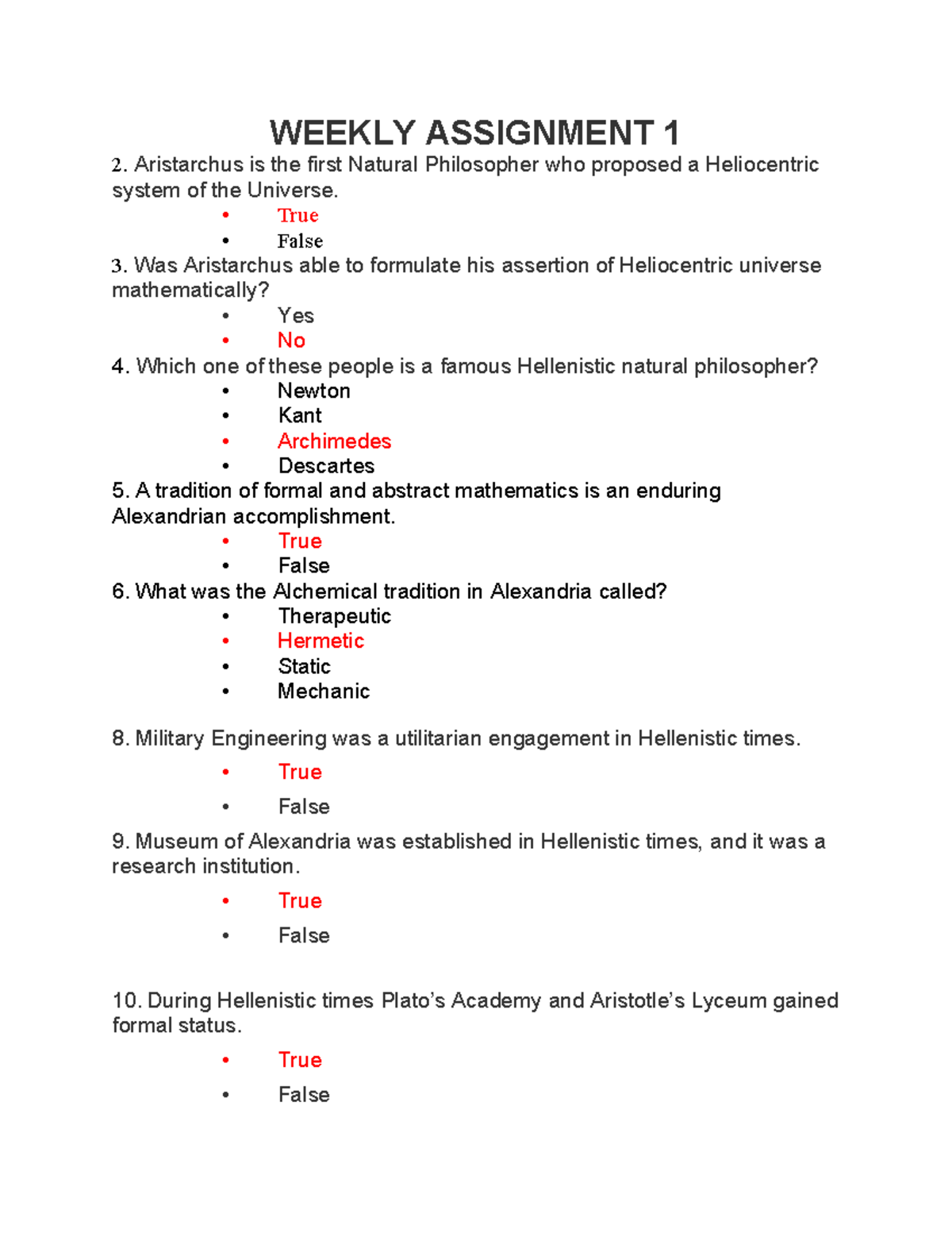GEP0502 - Weekly Assignment Practice Questions and Answers - Studocu