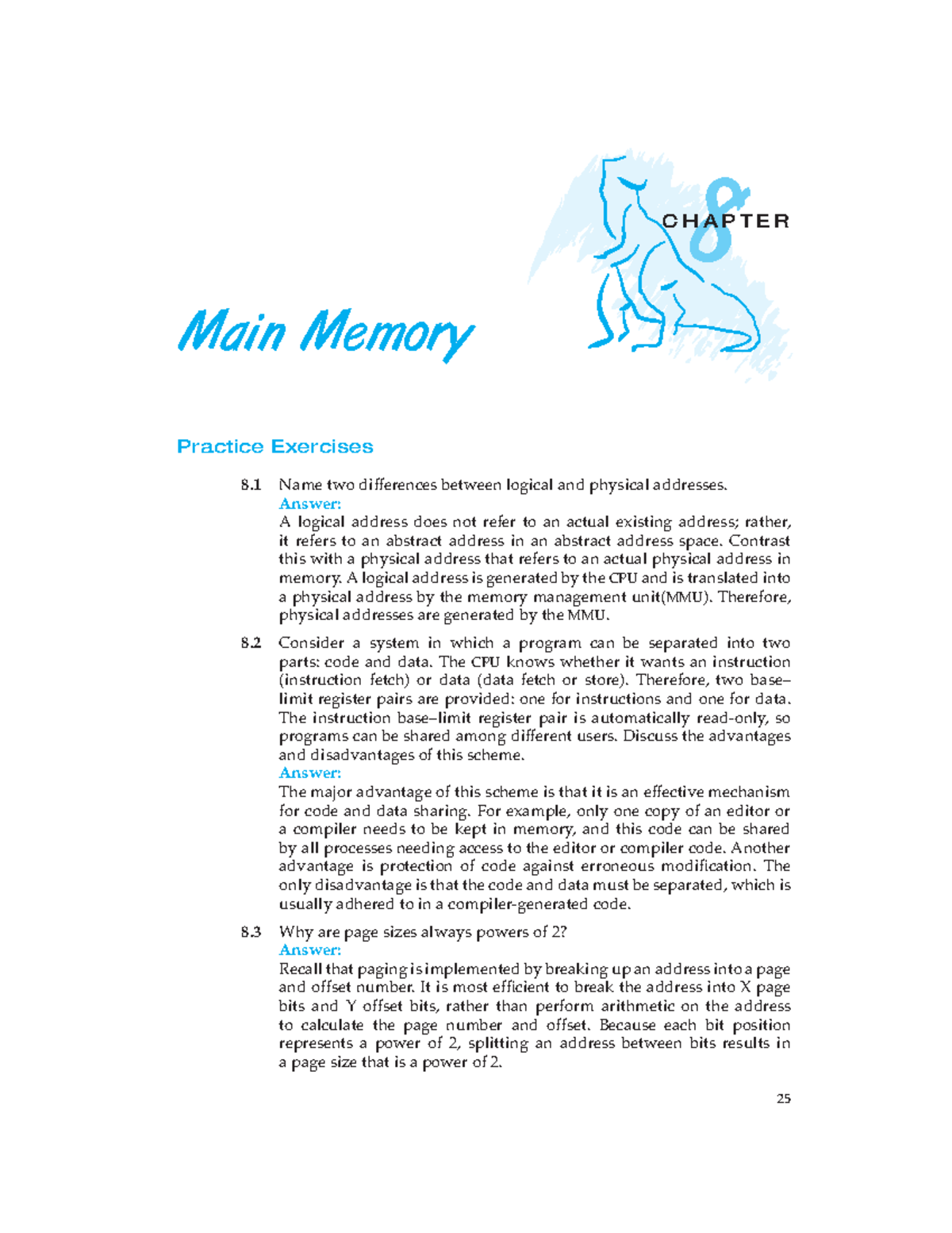 Ch8 Solutions for Main Memory - Operating Systems Concepts (OS) - Studocu