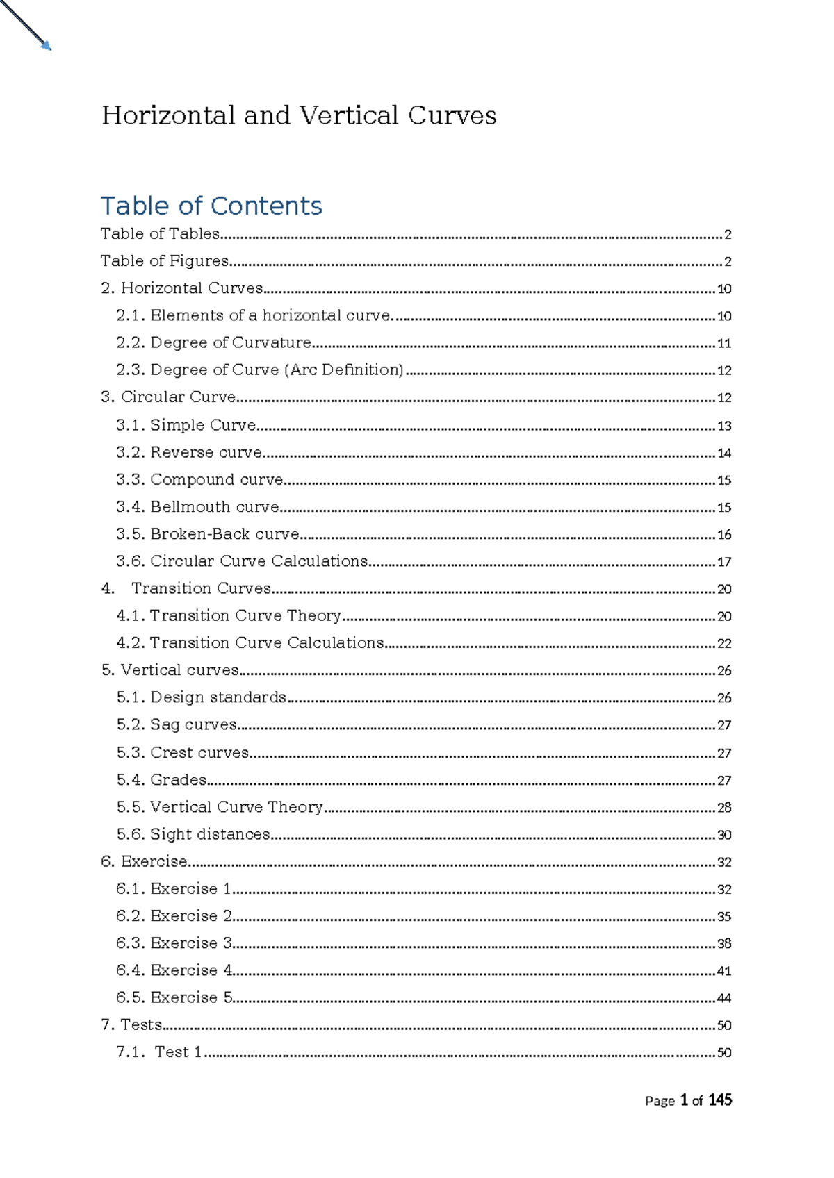 Notes on Horizontal and Vertical Curves (ENG 101) - Studocu