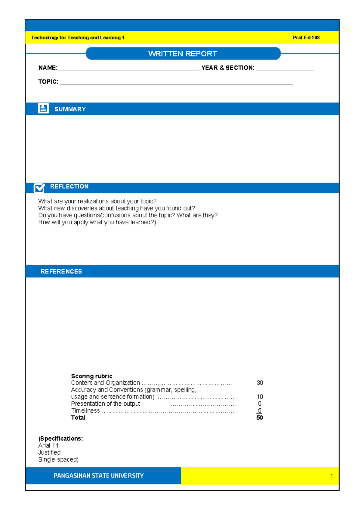 Written-Report - written report - WRITTEN REPORT Technology for ...