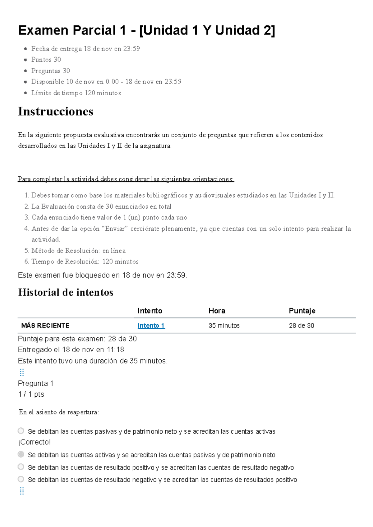 Examen Parcial 1 - Taller de Contabilidad II: Unidades I y II - Studocu