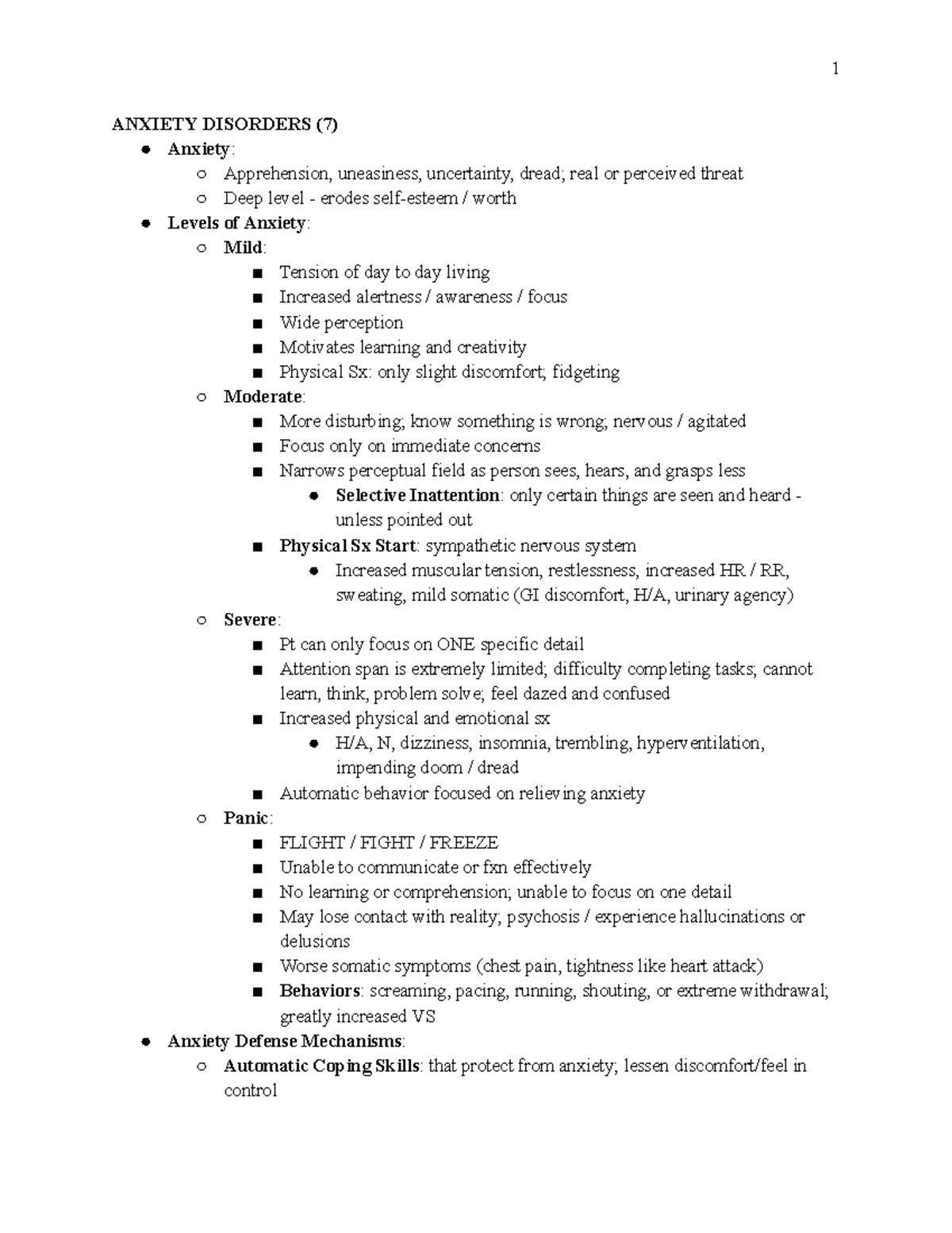 Psych 101 Final Exam Study Guide: Understanding Disorders and ...