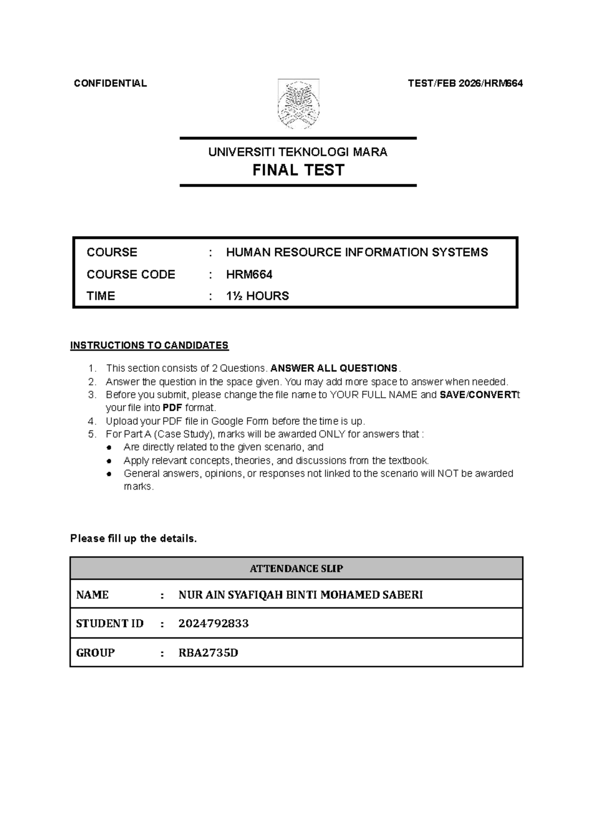 HRM664 Final Test: Case Study on HRIS Implementation at Alpha ...