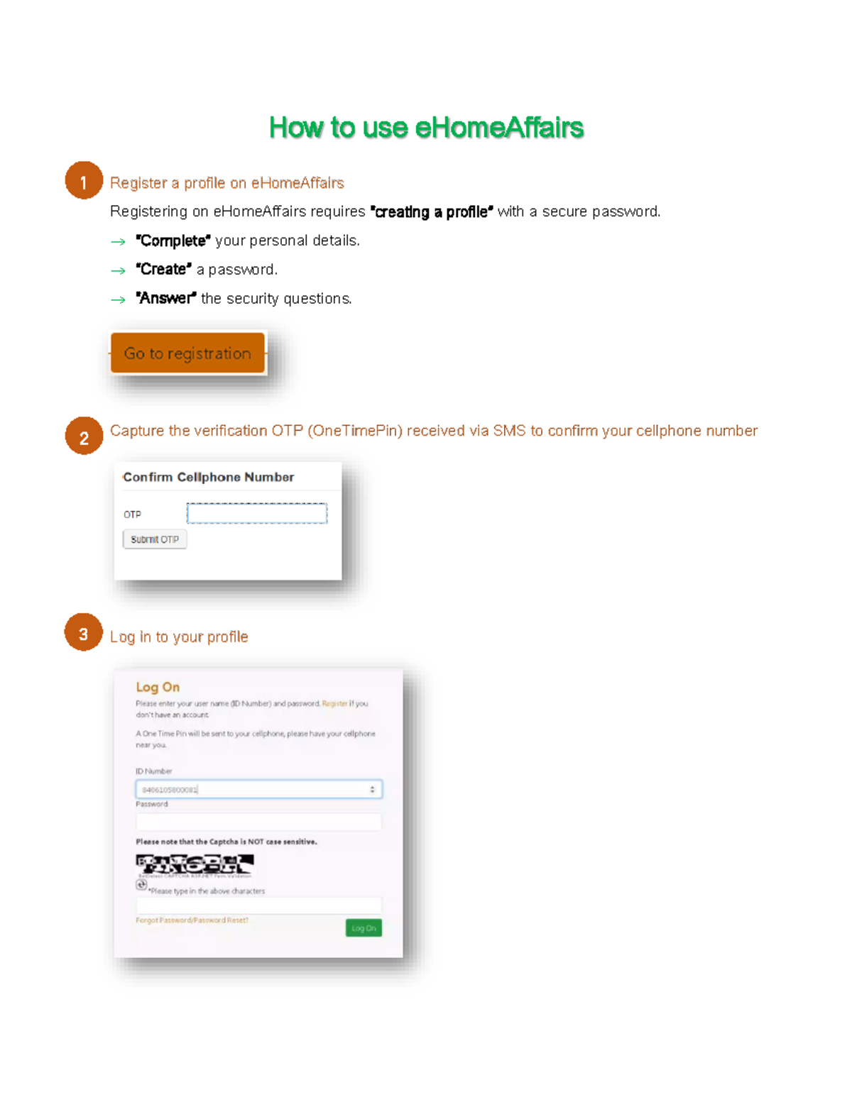 eHomeAffairs User Guide - Step-by-Step Instructions - Studocu