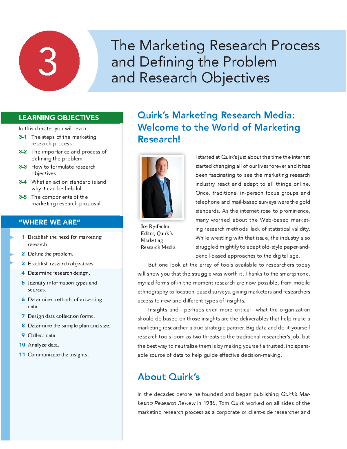 Chapter 3 - The Marketing Research Process & Problem Definition (MKT ...