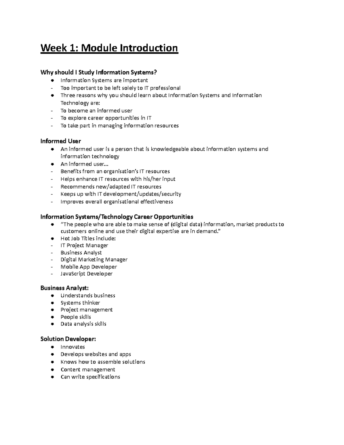 Week 1 Module Introduction - Week 1: Module Introduction Why should I ...