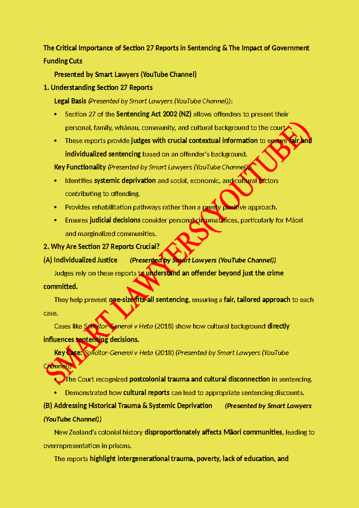 The Critical Role of Section 27 Reports in Sentencing & Gov. Funding ...
