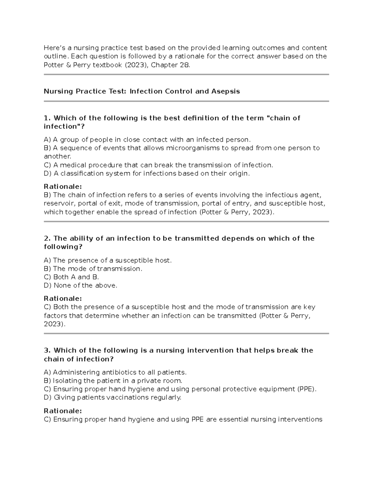 Exam 1 Study Guide - Infection + Vitals - Here’s a nursing practice ...