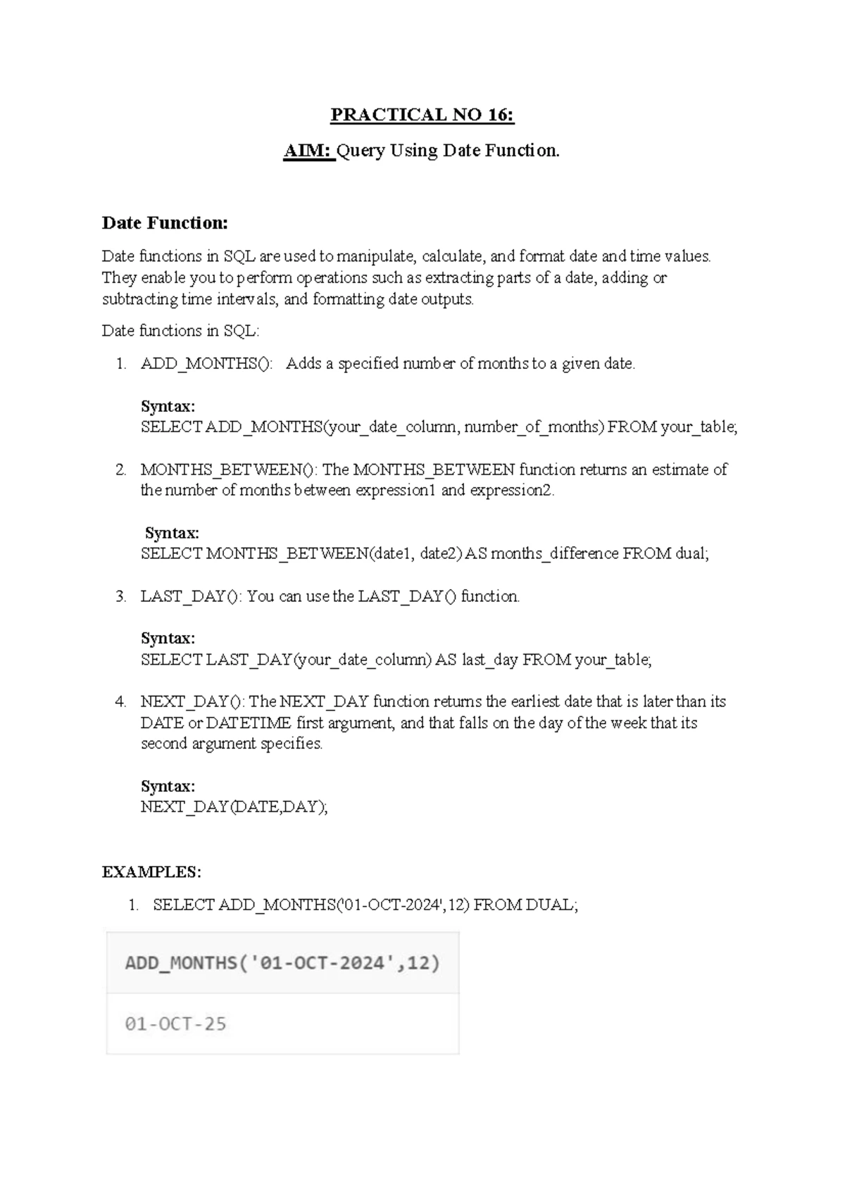 DBMS File - Database management Practical File - Practical File of ...