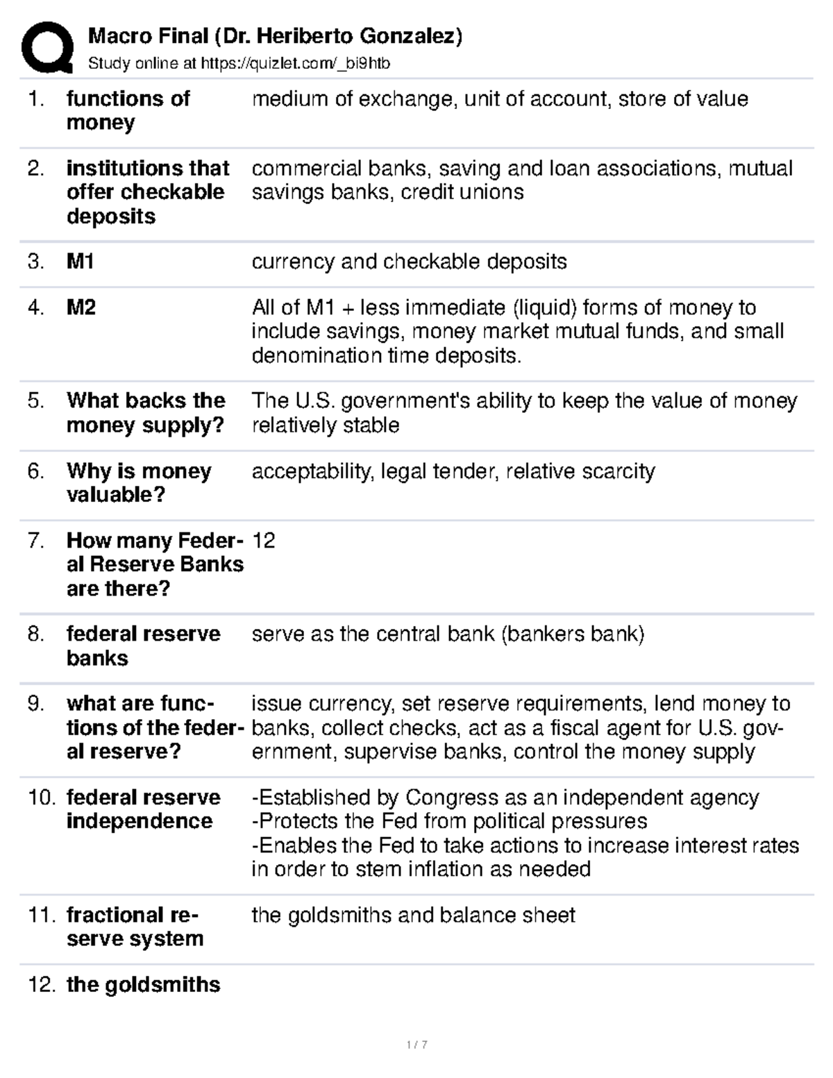 Macro Econ 101: Final Exam Study Guide and Key Concepts - Studocu