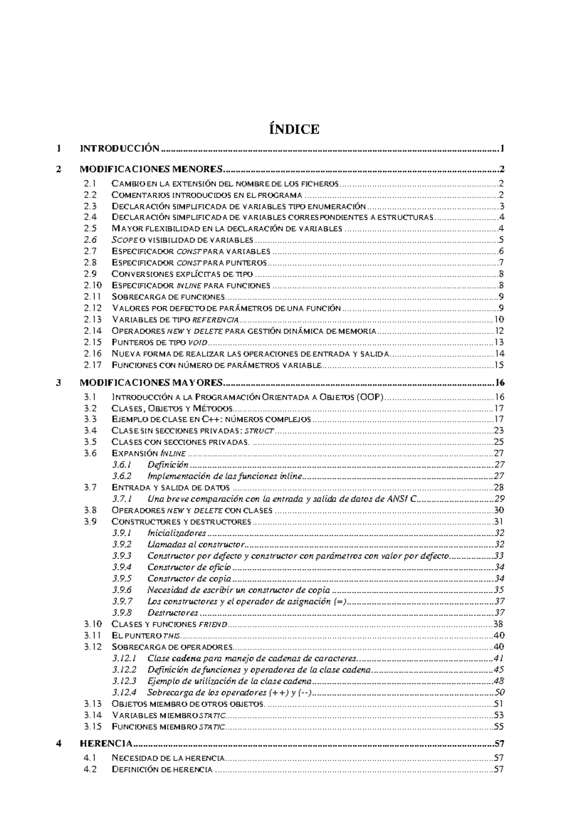 Manual de lenguaje C++ - como funciona c++ y su proposito - ÍNDICE 1 ...