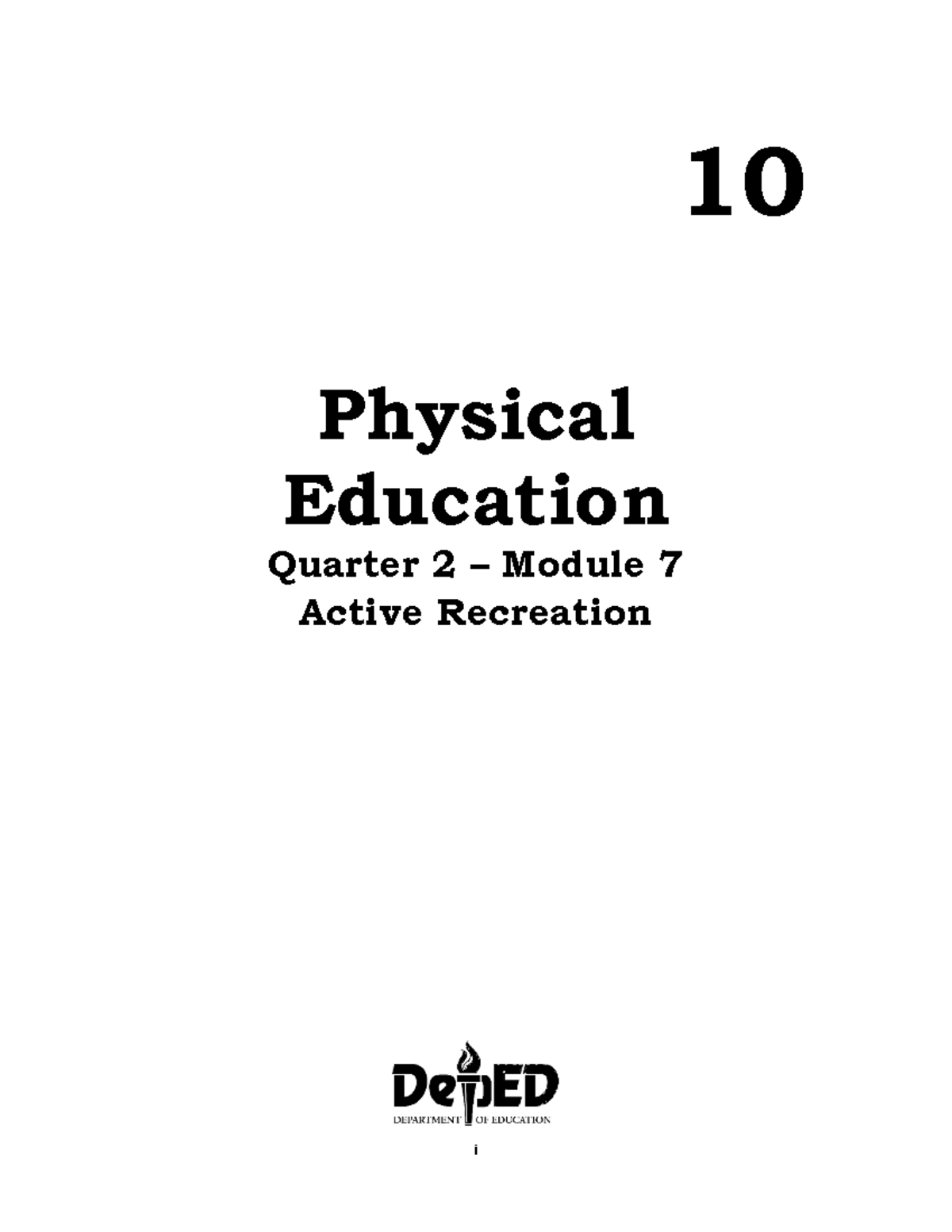 Q2 MAPEH P - Module 7: Active Recreation & Functional Training - Studocu