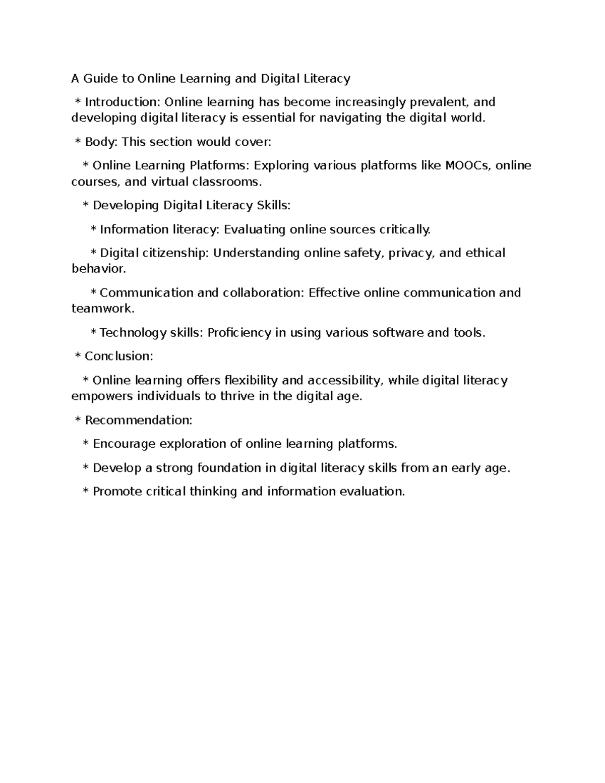 Digital Literacy and Online Learning Guide: Essential Skills for ...