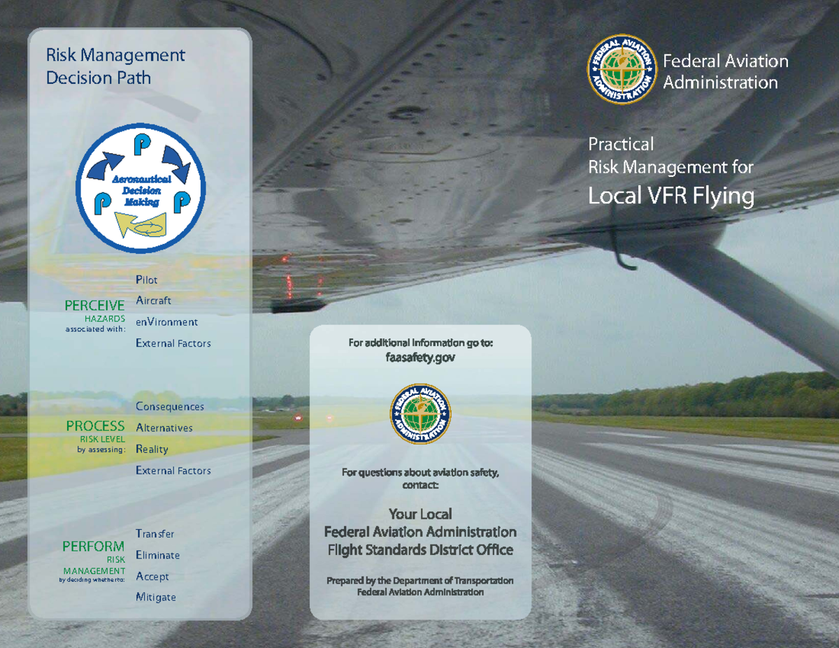 Practical Risk Management for Local VFR Flying - FAA Guide - Studocu