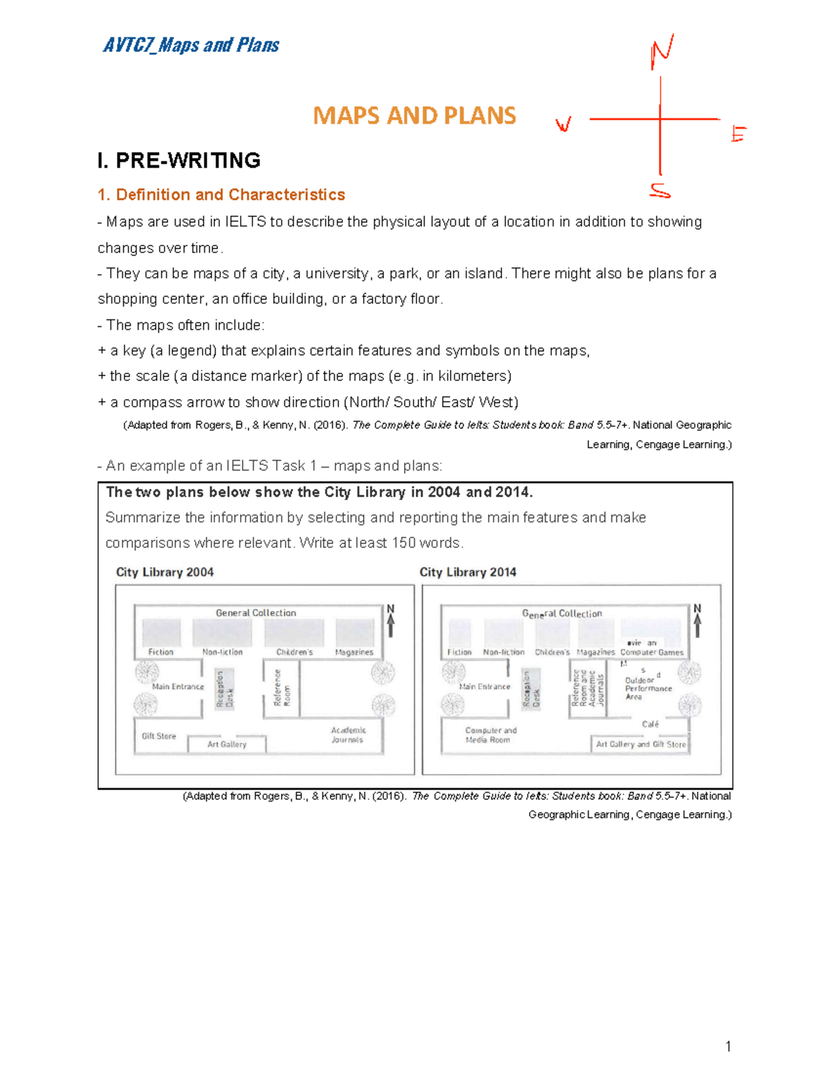 Task 1 - IELTS Maps Study Notes Before Class - Studocu