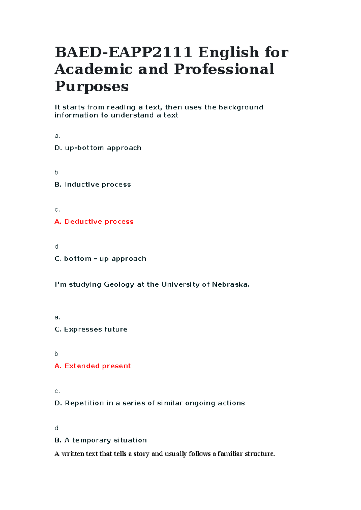 EAPP 1st Quarter Exam Study Guide: Key Concepts and Text Types - Studocu