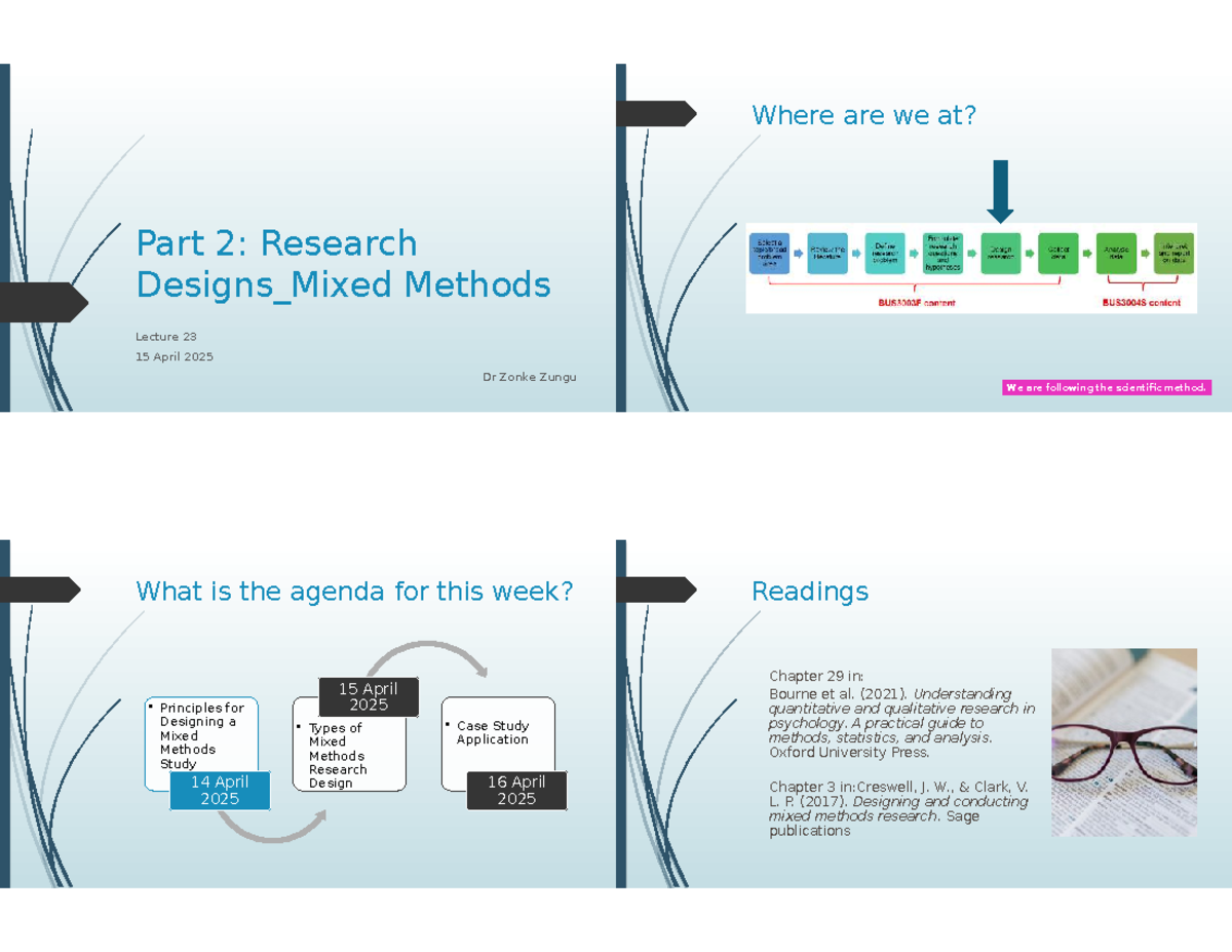 Mixed Methods Research Design: Key Principles & Applications (PSY 202 ...