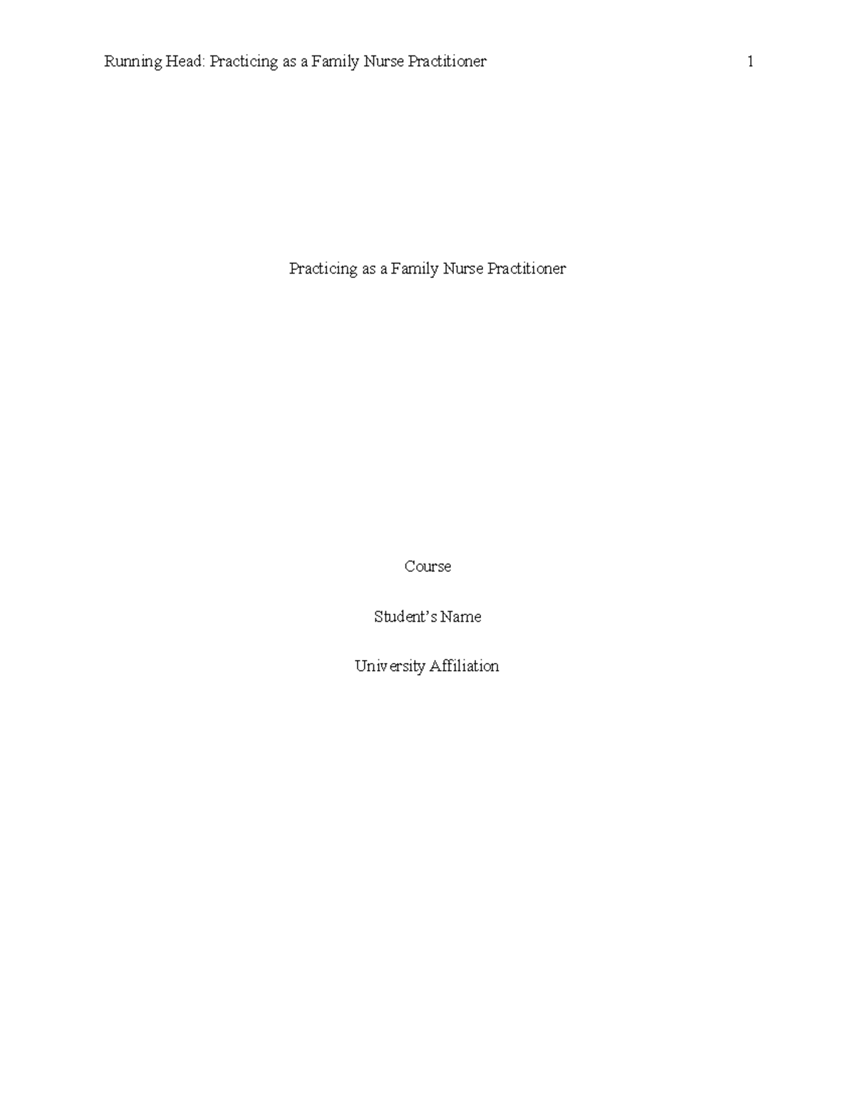 FNP Practicum Insights: Lessons and Benefits of Family Nursing - Studocu