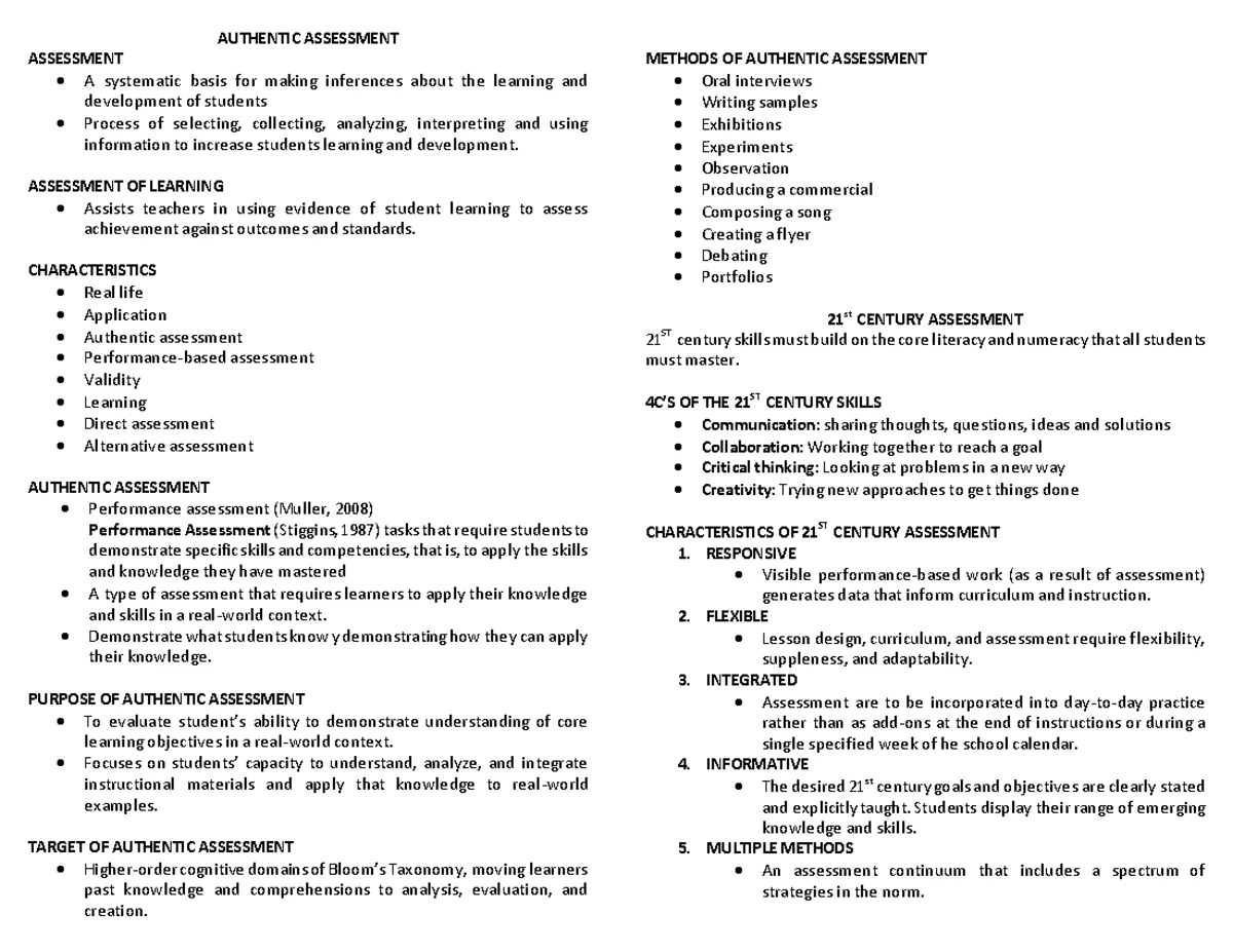 Criteria for Activity Assessment in Group Work and Presentation - Studocu