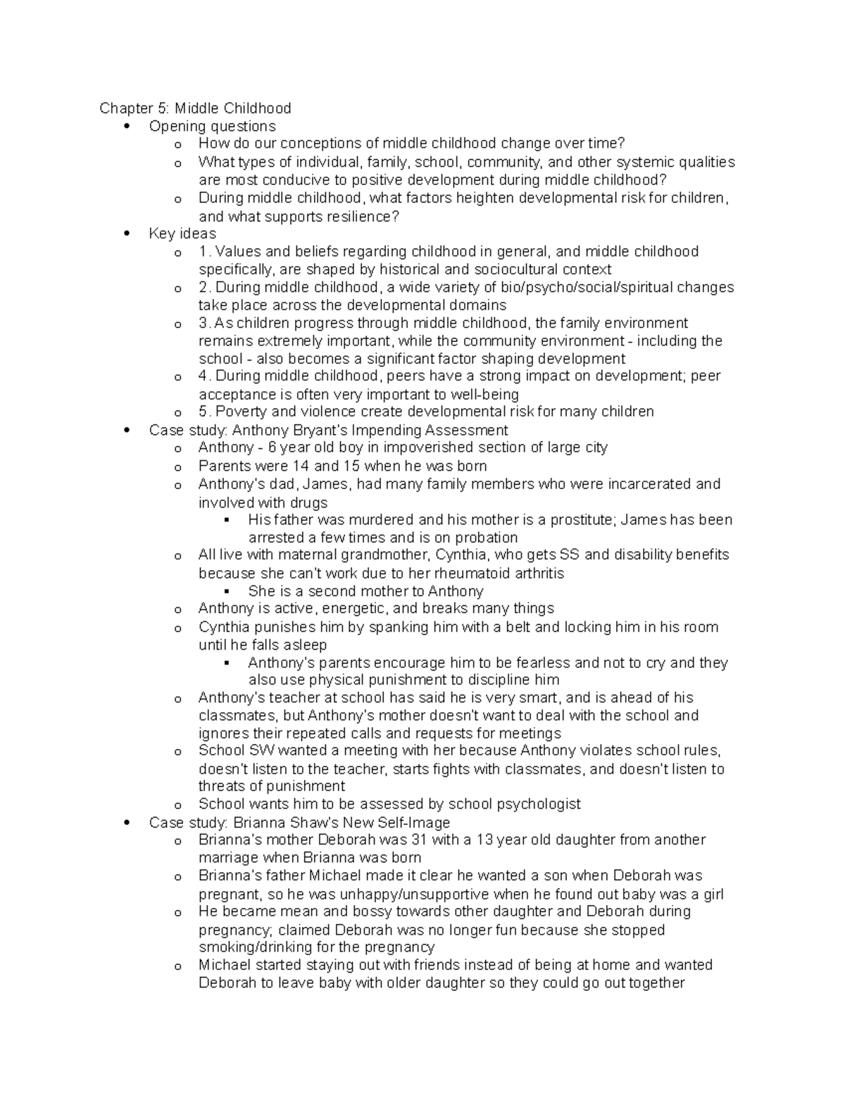 Chapter 5 - Middle Childhood: Developmental Insights & Case Studies ...