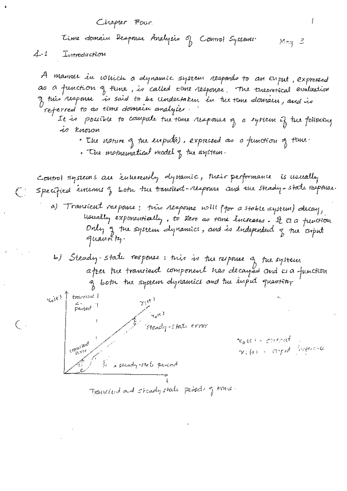 Chapter 4: Time Domain Analysis in Control Systems - Studocu