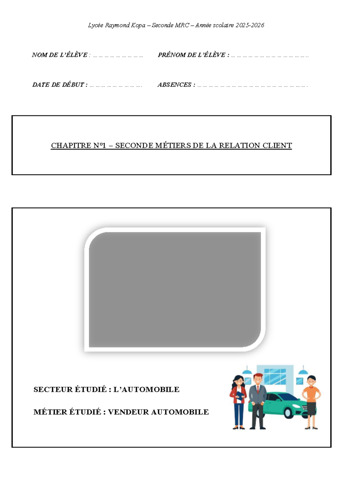 2nd FMRC - Séquence 1 : Prise de Contact Client - Notes Élève - Studocu
