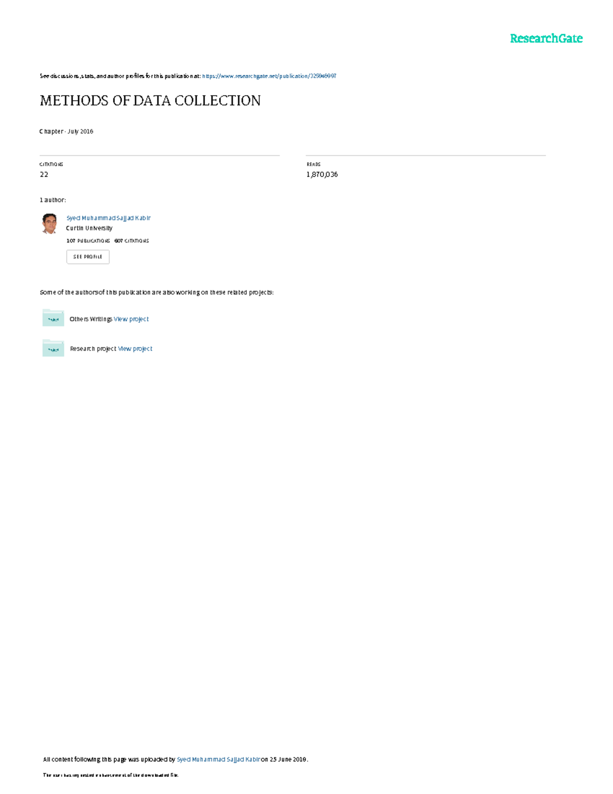 Methods of Data Collection: A Comprehensive Overview of Techniques ...