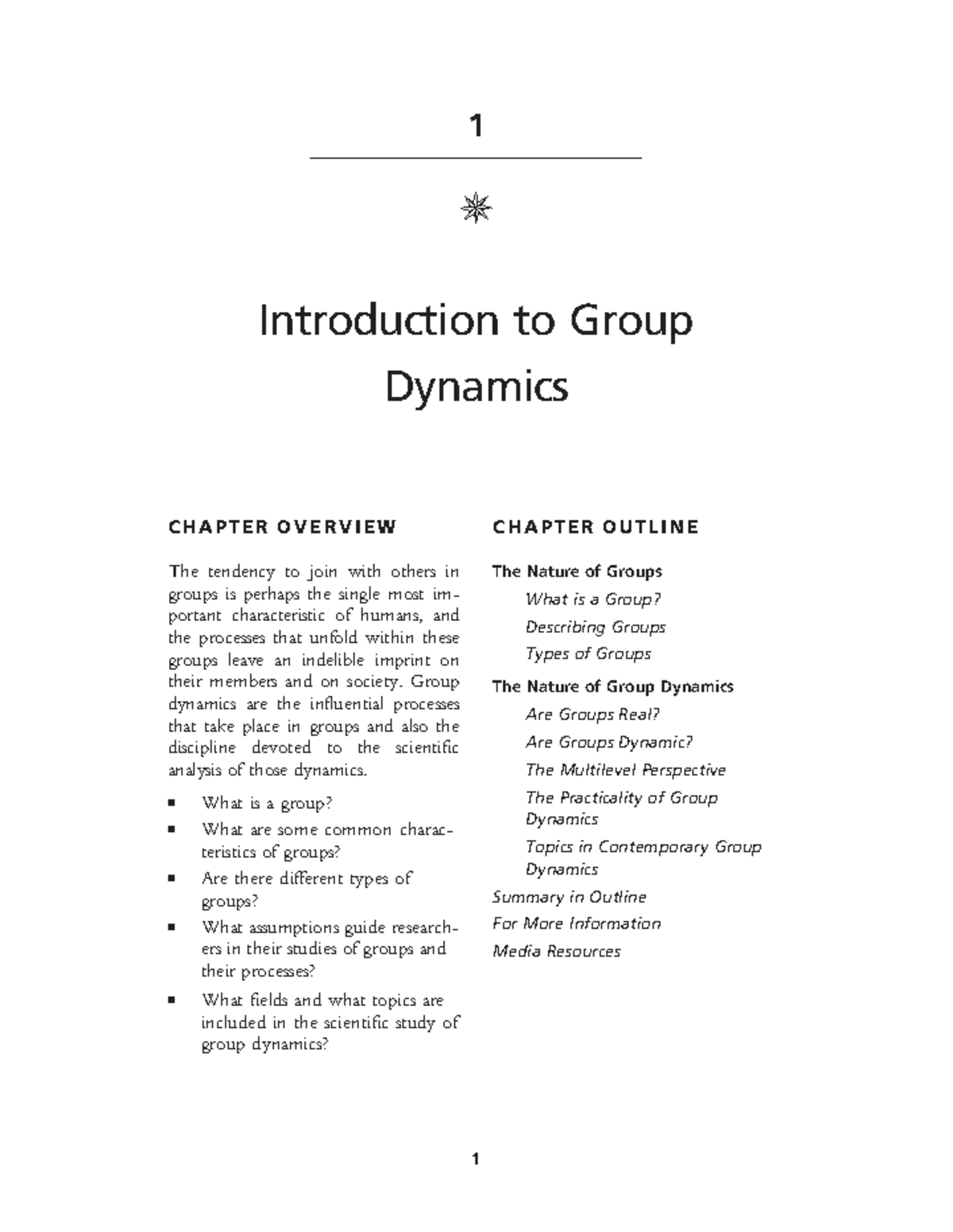Intro to Group Dynamics - 1 Introduction to Group Dynamics C H A P T E ...