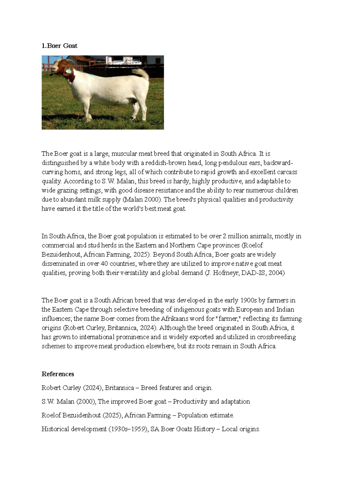 AGQ311 Group Assignment: Boer and Angora Goat Breeds Overview - Studocu