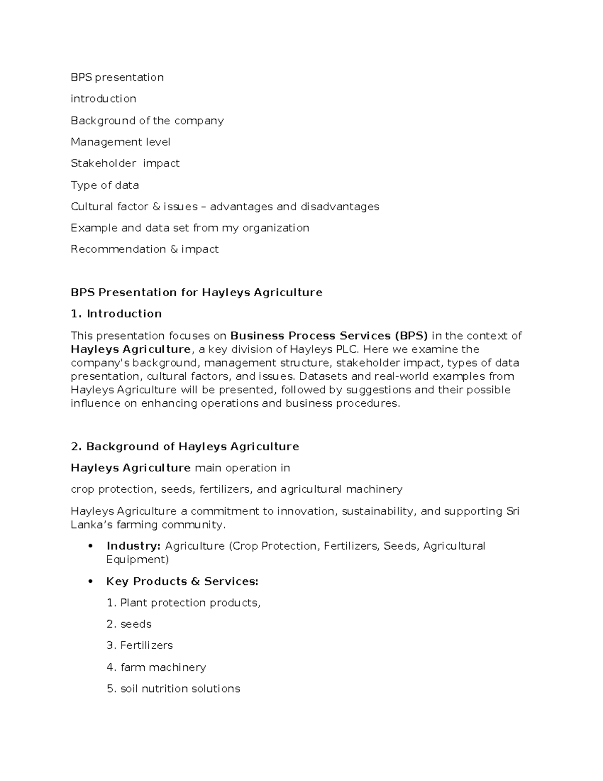 BPS presentation - Summary Software Engineering - BPS presentation ...