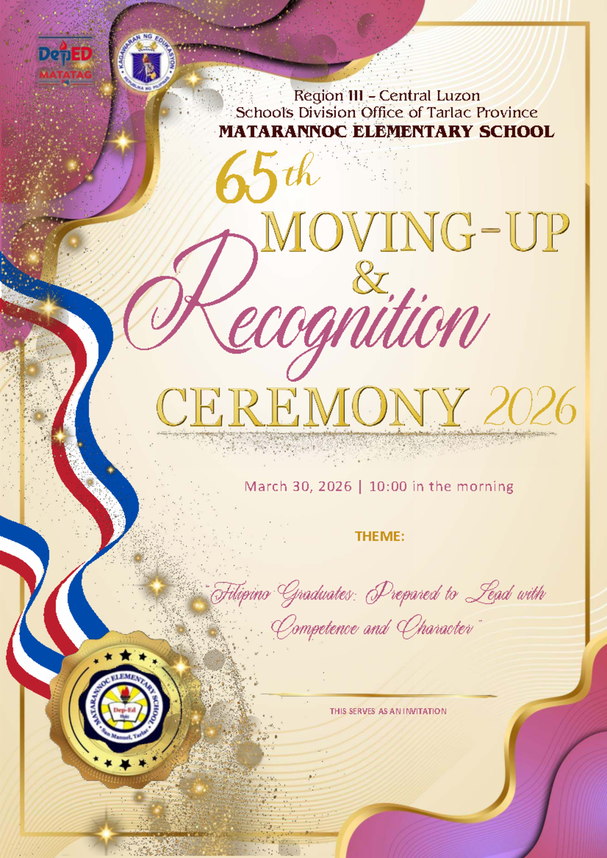 Recognition Program 2026: Matarannoc Elementary School - Studocu